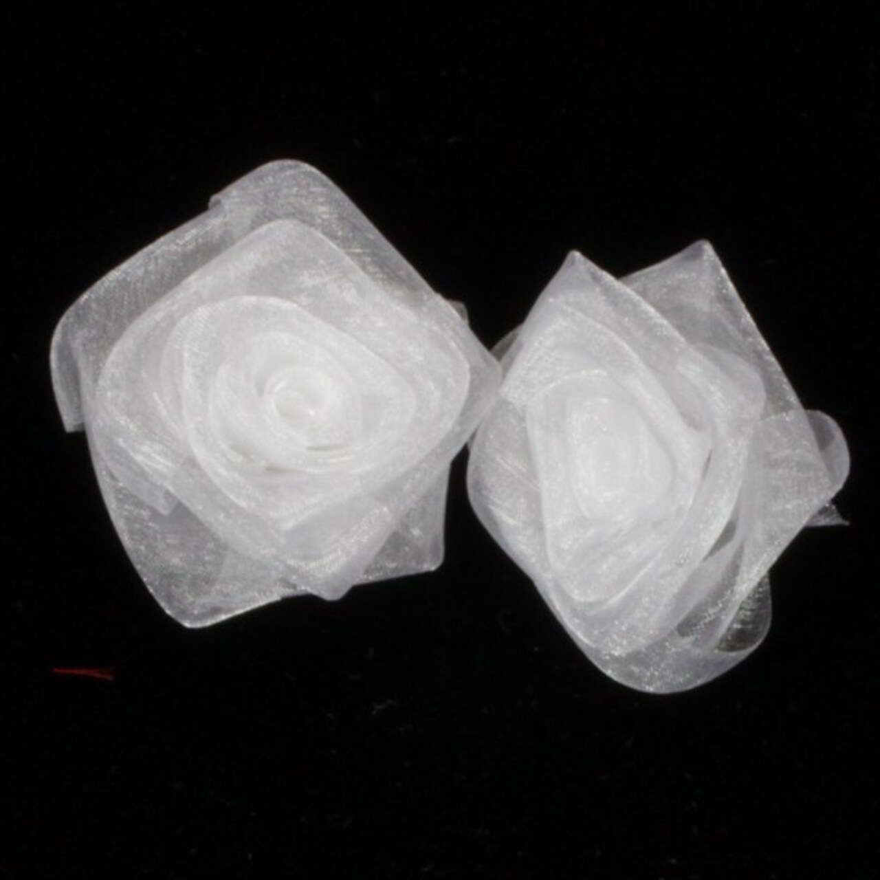 The Ribbon People Club Pack of 72 Sheer White Rose Craft Ribbon Flowers 1.5"